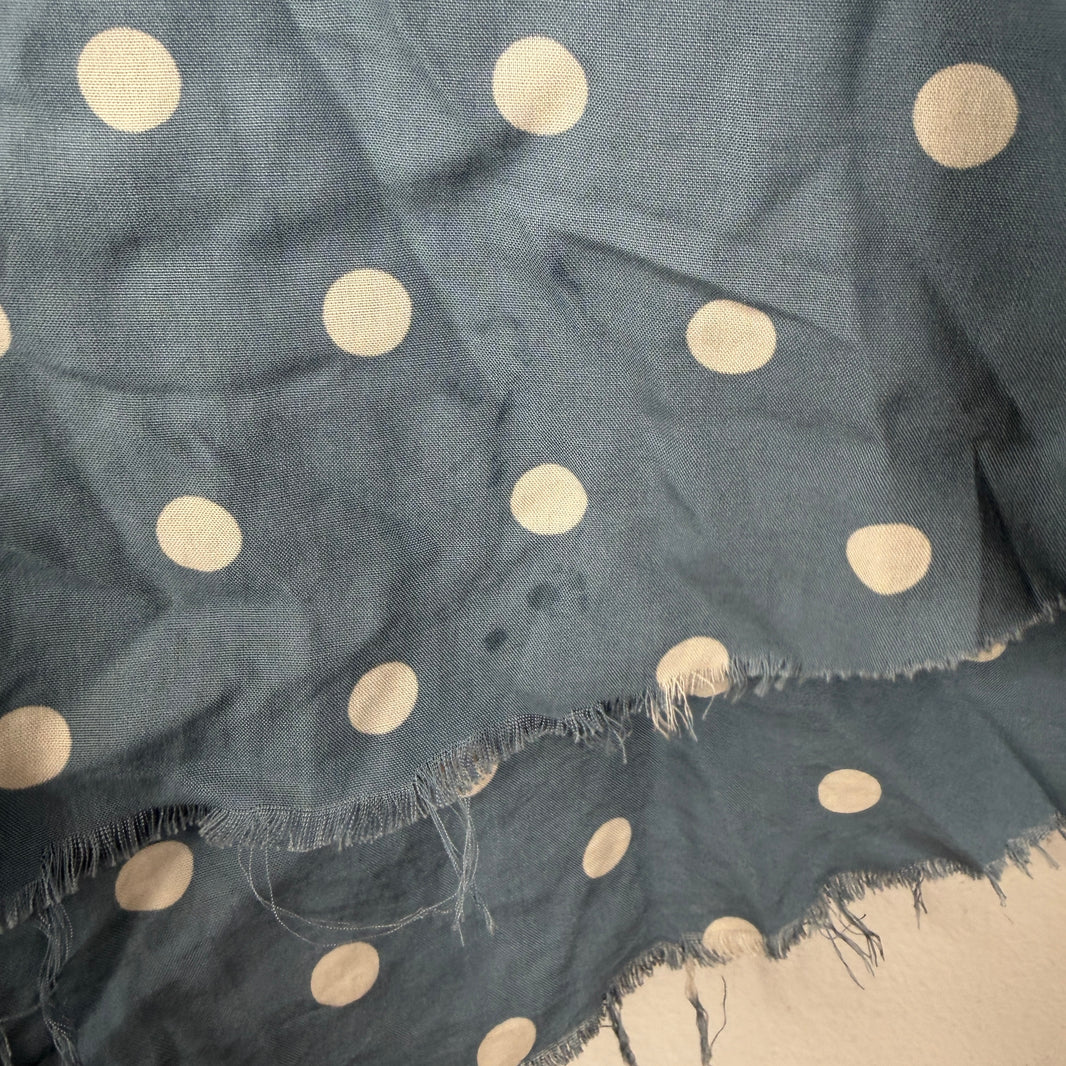 Saint Laurent Cropped Polka Dot Button Up LS Shirt