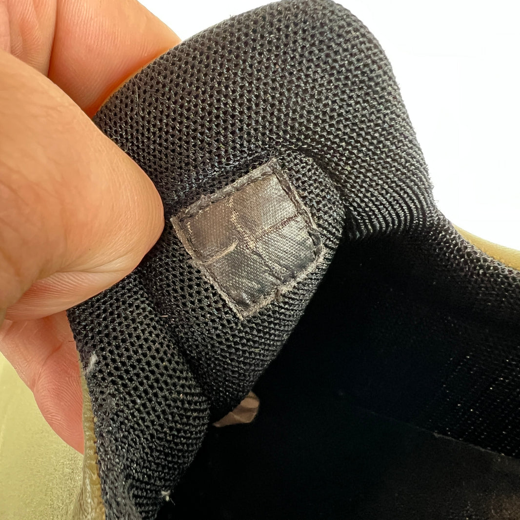 Celine Olive Leather Slip On Sneakers