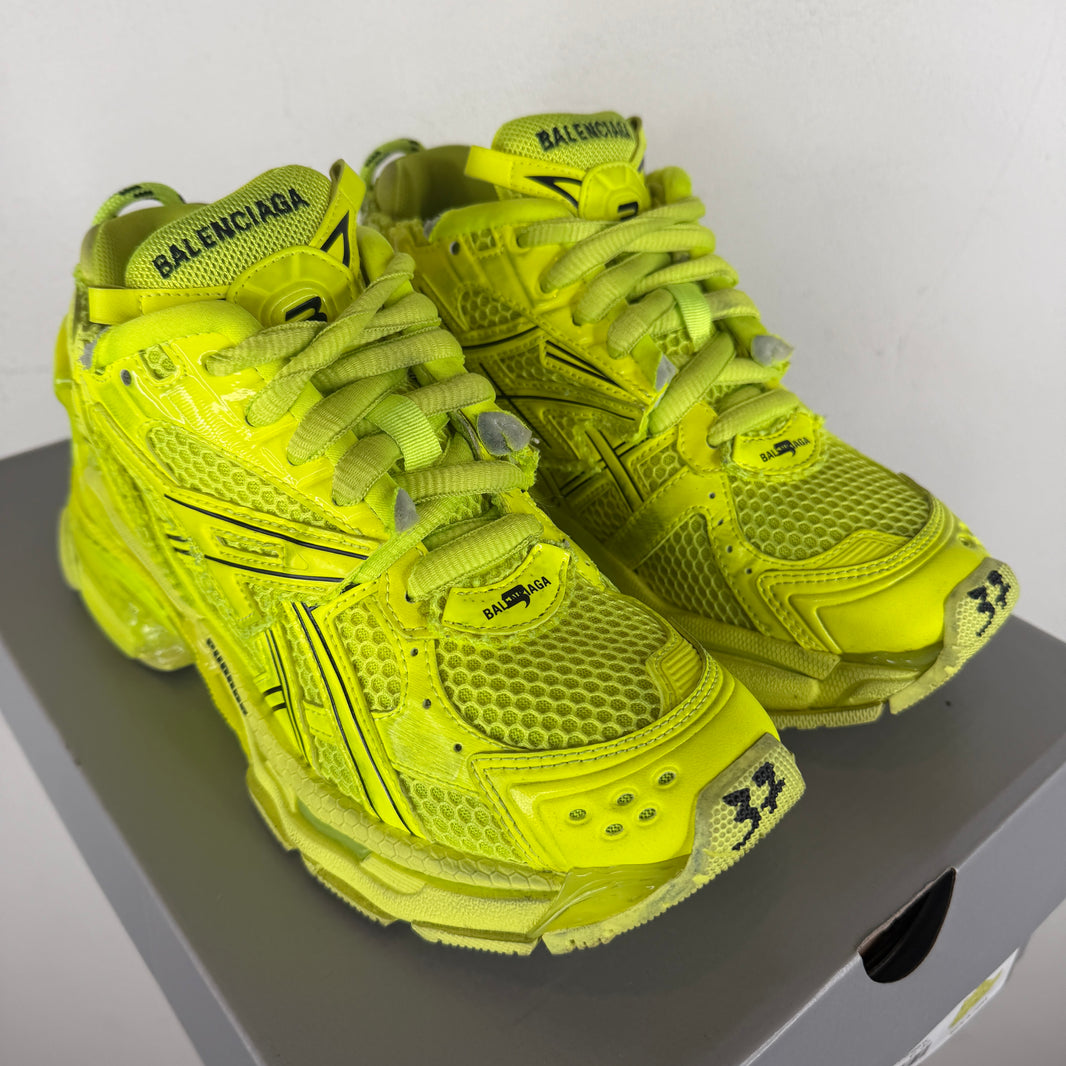 Balenciaga Neon Green Highlighter Runner Sneakers