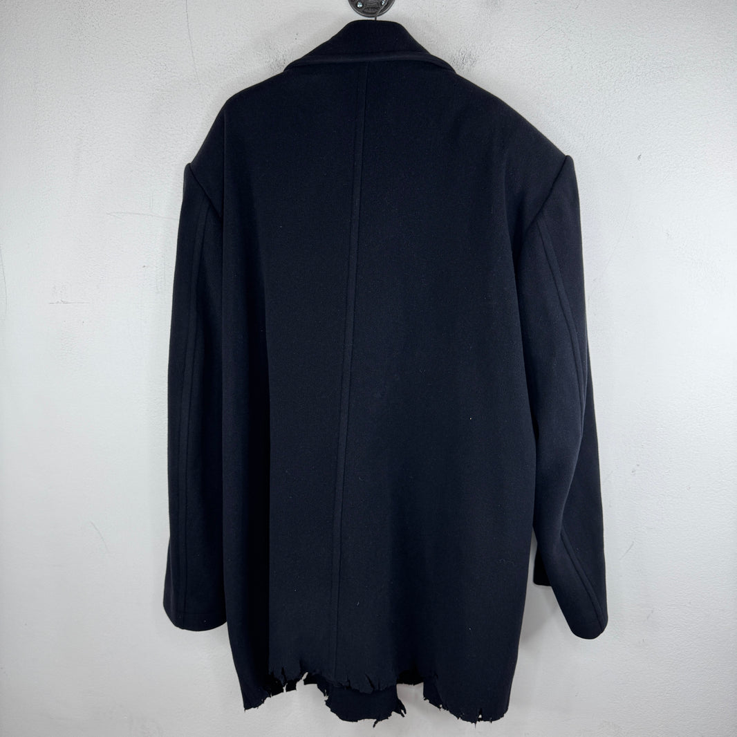 Balenciaga Safety Pin Distressed Bottom Trench Coat