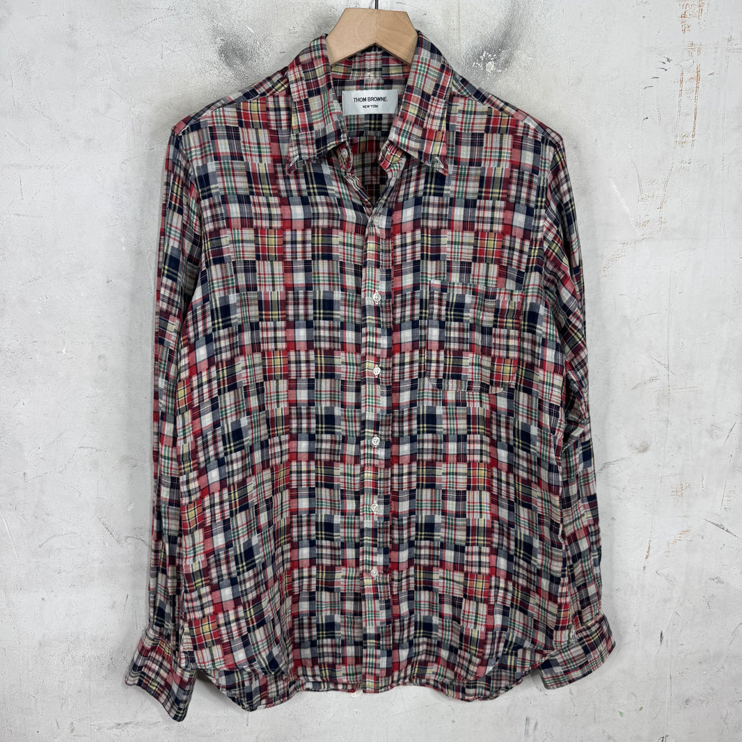 Thom Browne Madras LS Button Up Shirt