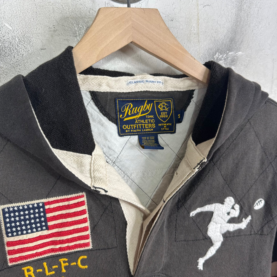 Ralph Lauren Faded USA Hooded Rugby Polo