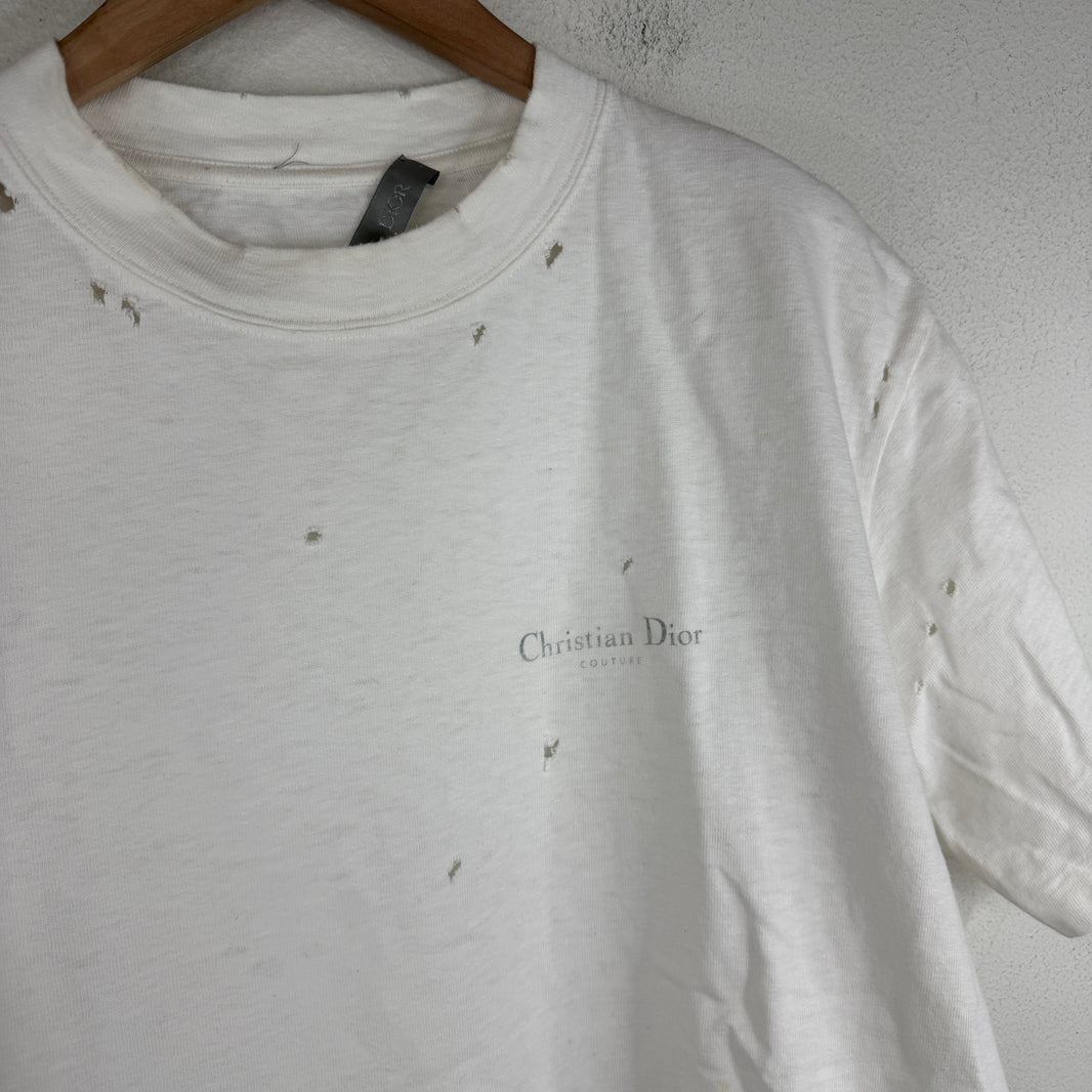 Dior Distressed White T-Shirt