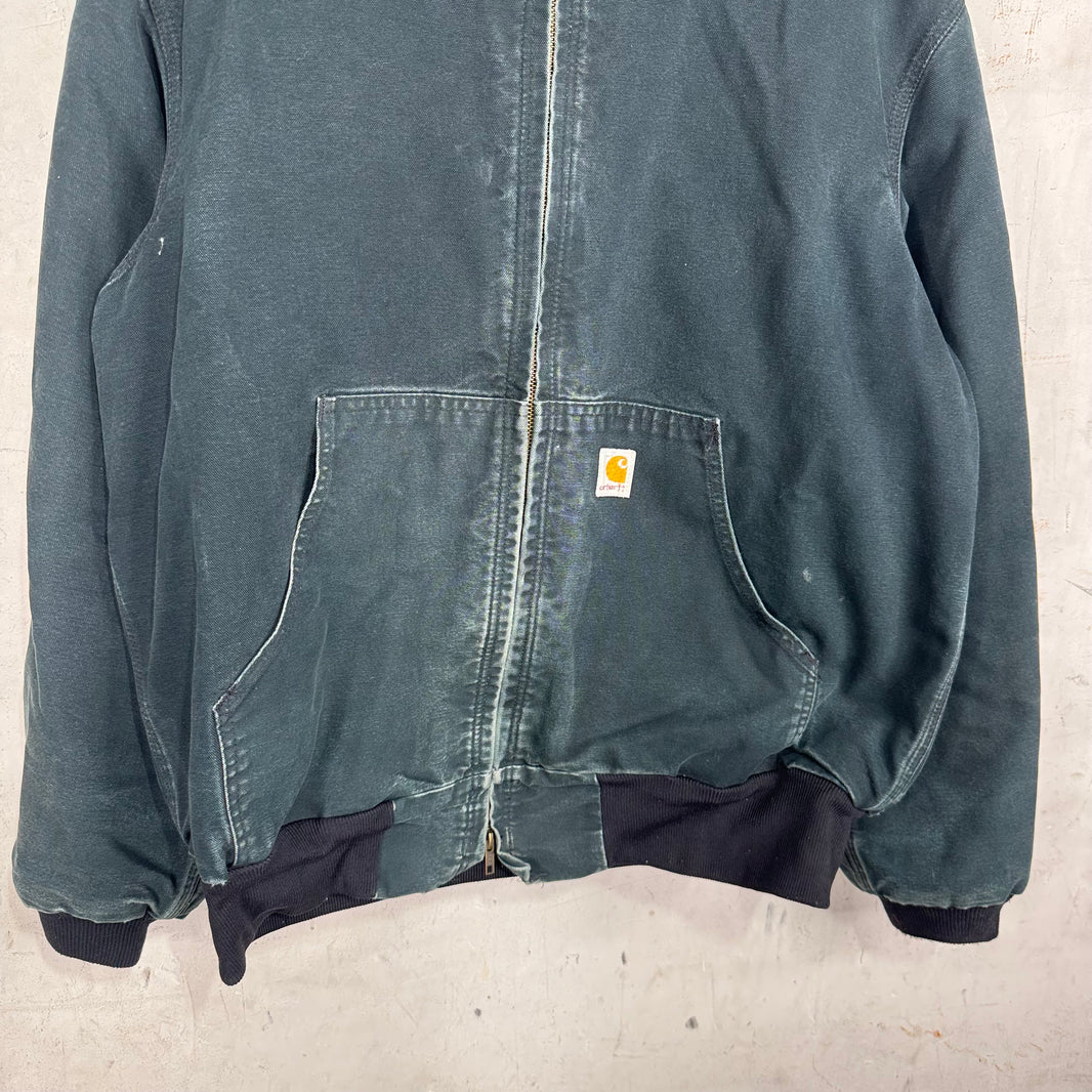 Vintage Carhartt Faded Hooded Work Jacket