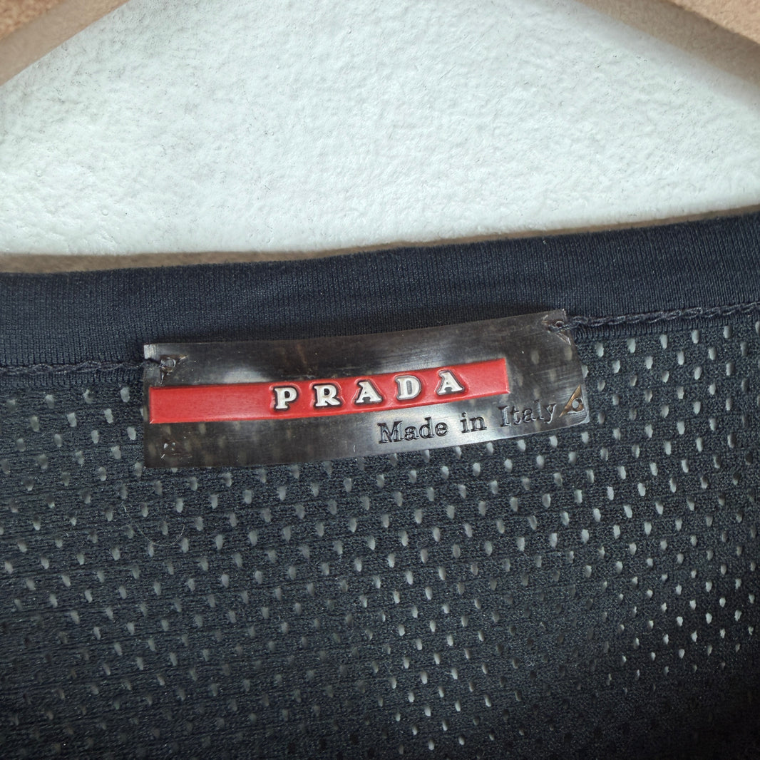 Prada Linea Rossa Split Mesh LS Shirt