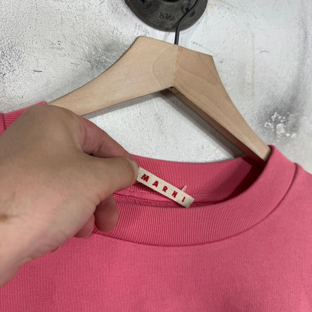 Marni Pink Logo Crewneck