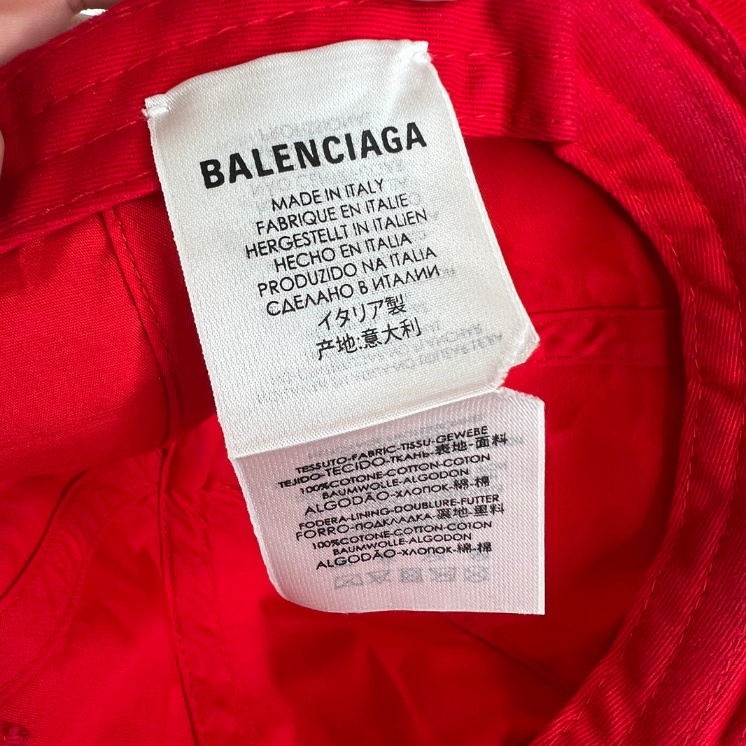 Balenciaga Red Tattoo Logo Hat