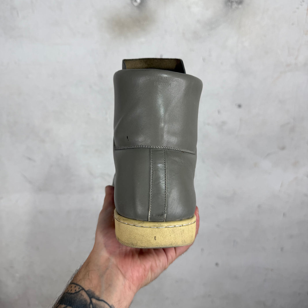 Saint Laurent Grey Leather SL03 Sneakers