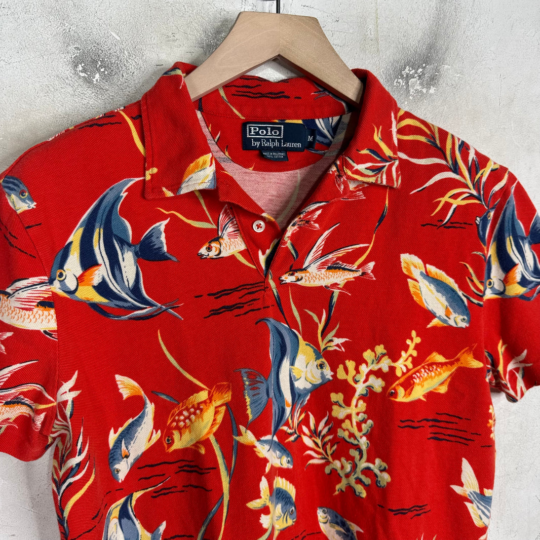 Ralph Lauren Red Ocean Floral Polo