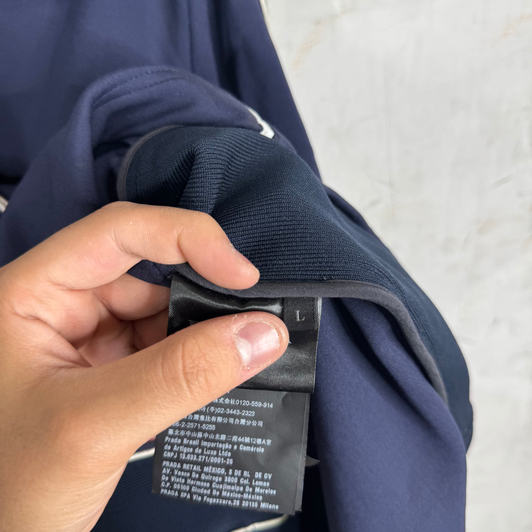 Prada Navy Red Bar Track Jacket