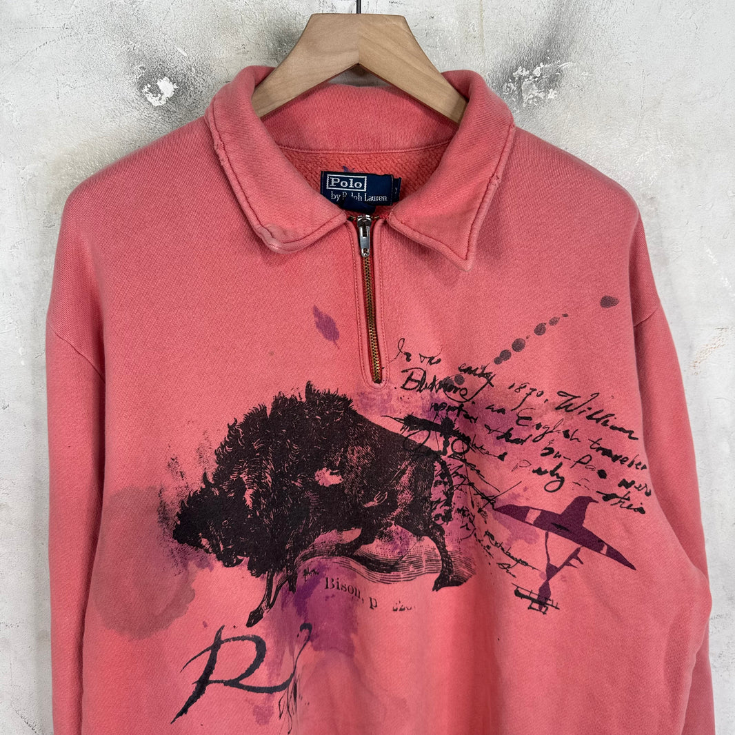 Polo Ralph Lauren Pink Bison 1/4 Zip