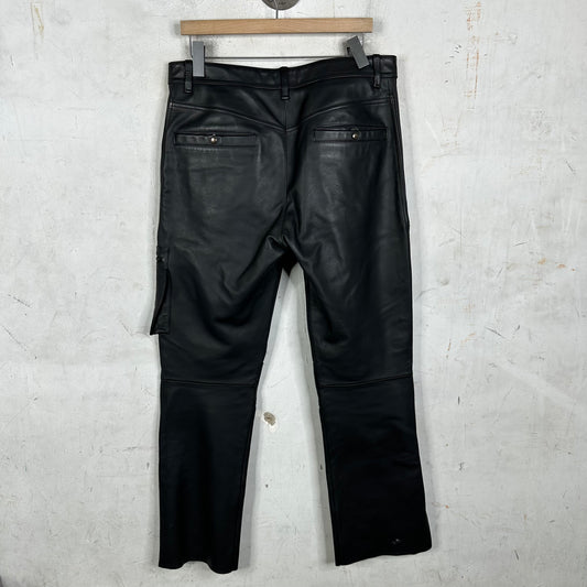 Acne Studios Leather Biker Cargo Pants