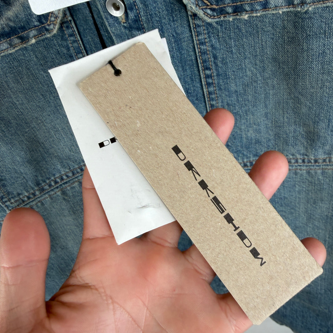 DRKSHDW Washed Indigo Denim Overshirt