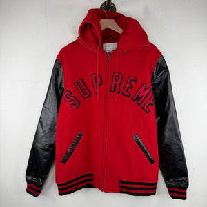 Supreme Red Arc Logo Varsity Jacket