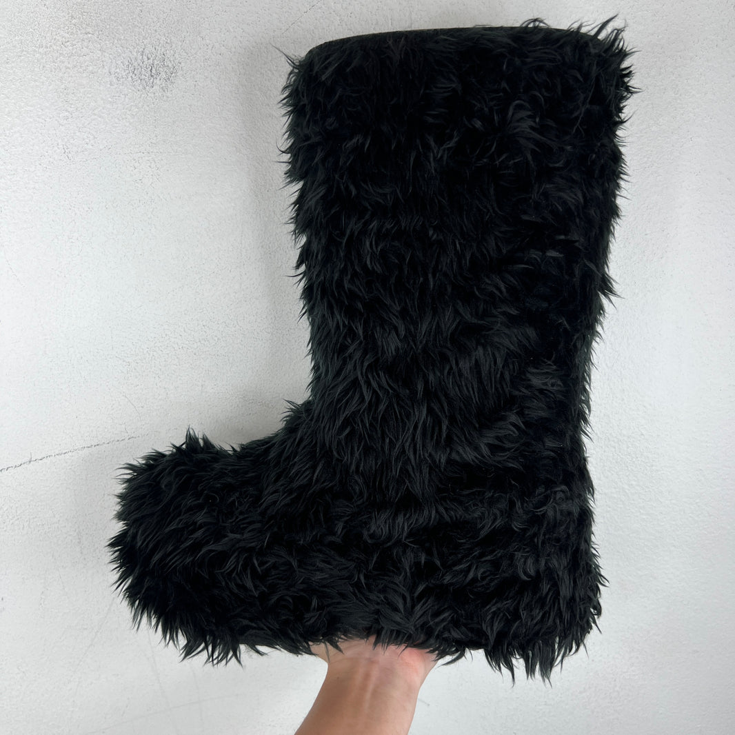 Balenciaga Fur Croc Boots