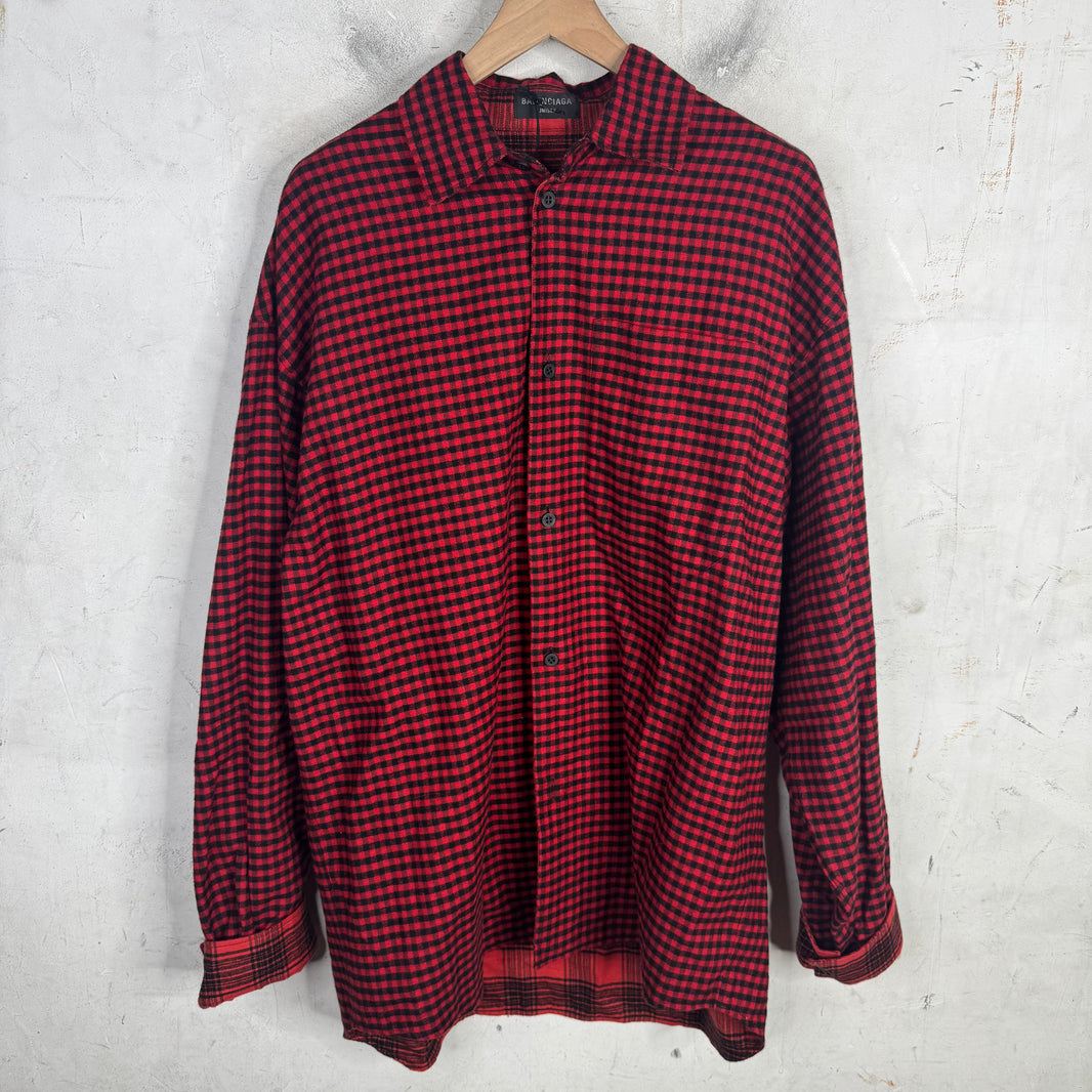 Balenciaga Red Plaid Flannel