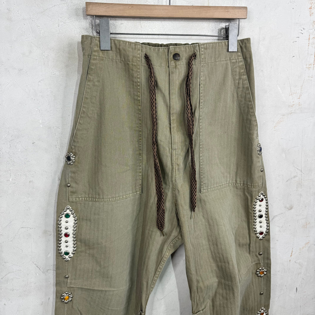 Kapital Rhinestone Herringbone Pants