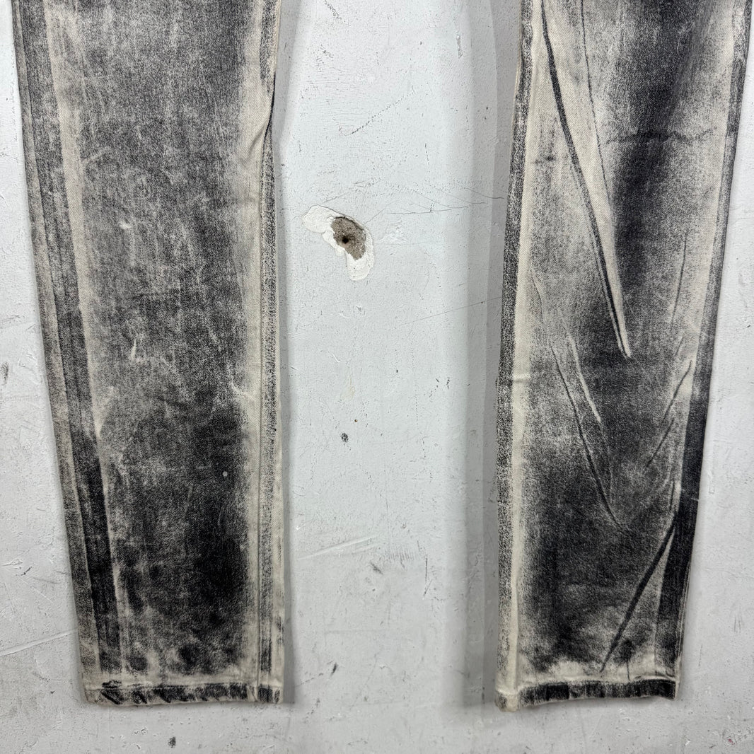 DRKSHDW White Waxed Detroit Jeans