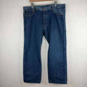 Margiela Blue Two Tone Contrast Stitch Denim Jeans