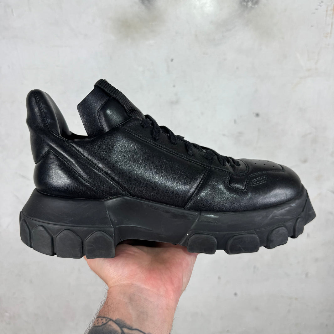 Rick Owens Tonal Black Maximal Tractor Shoes