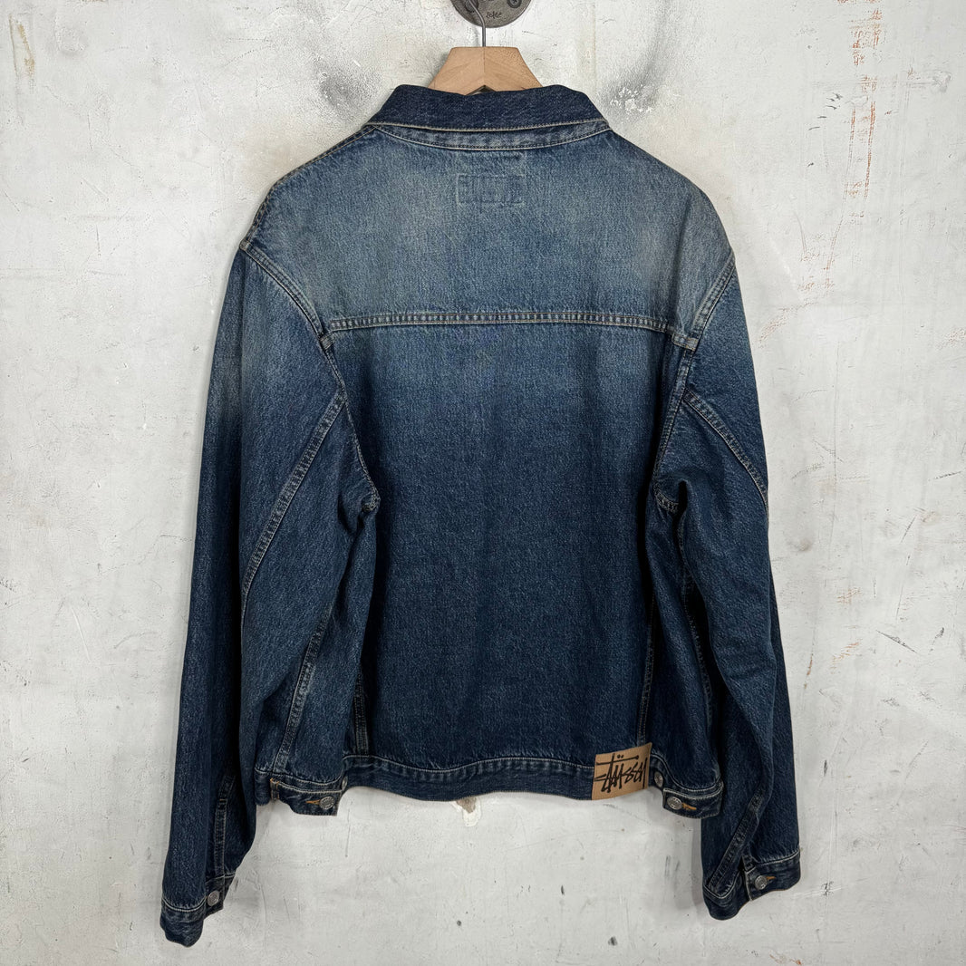 Stussy Medium Wash Denim Trucker Jacket