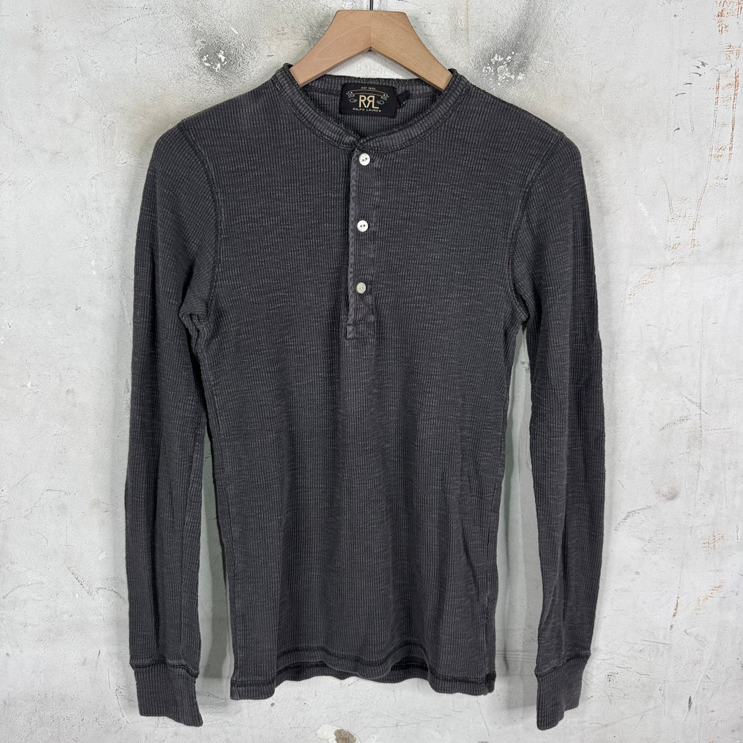 RRL Grey Waffle Henley