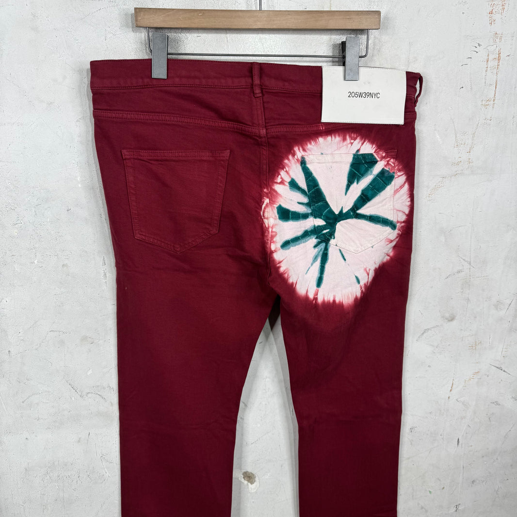 Calvin Klein 205W39NYC Red Tie-Dye Jeans