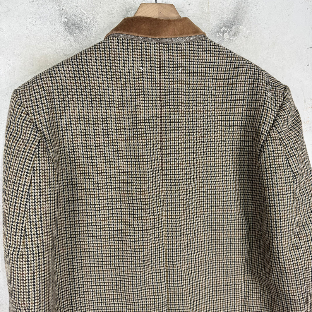 Margiela Houndstooth Cape Blazer Jacket