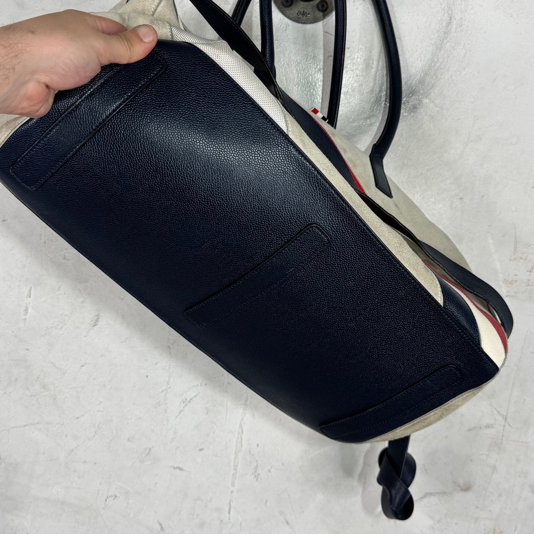 Thom Browne Suede Stripped Duffle Bag