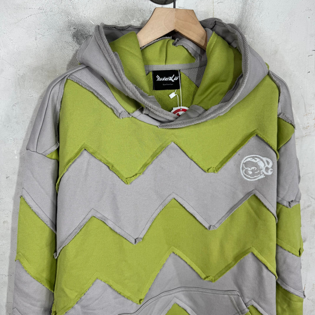 Sicko Zig Zag Patchwork Hoodie