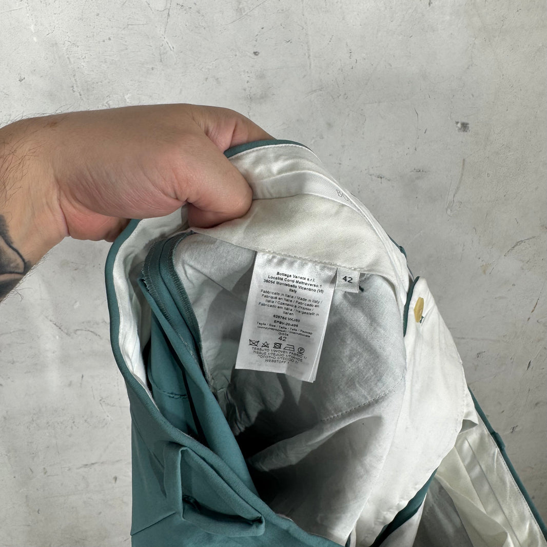 Bottega Veneta Teal Nylon Tied Bondage Pants