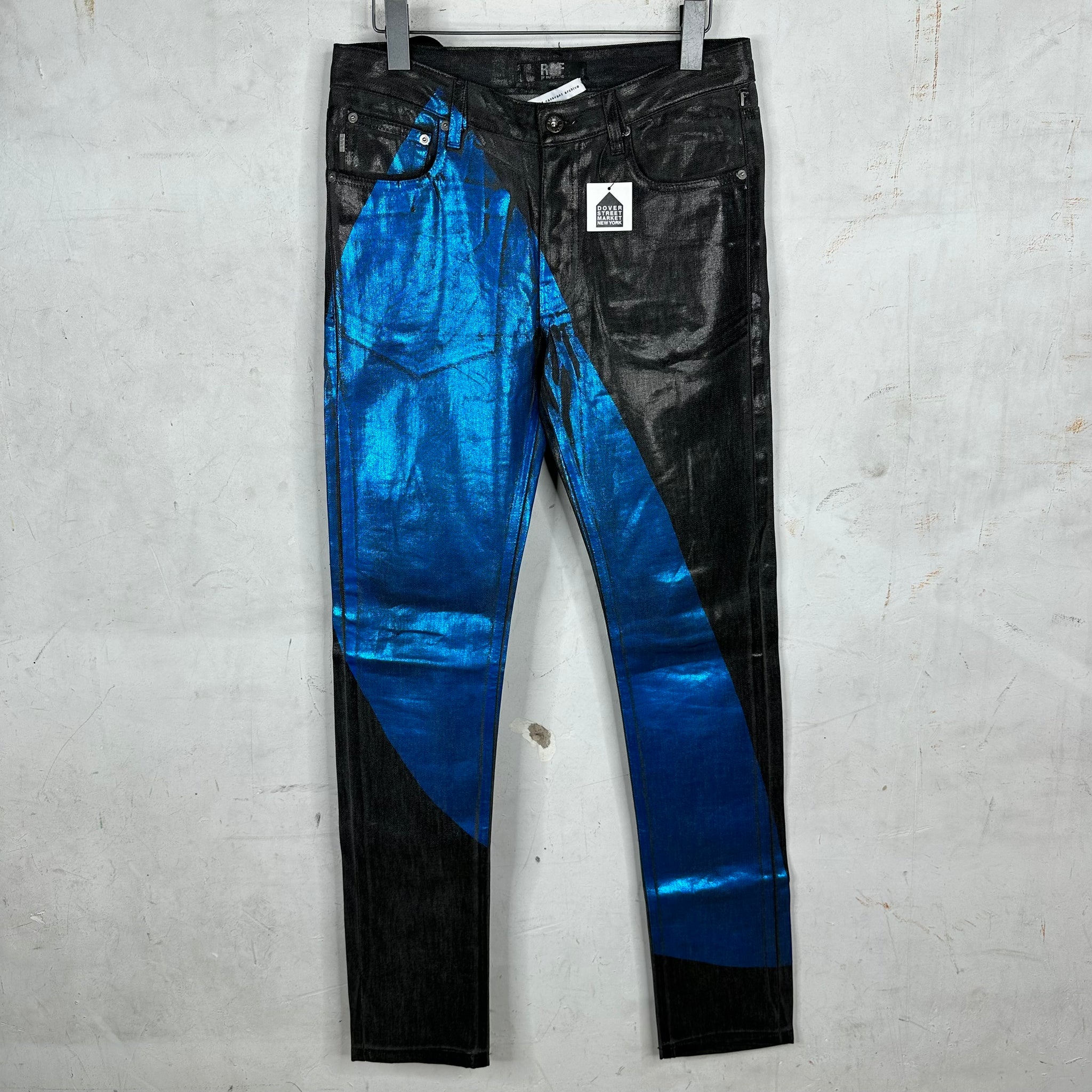 Raf Simons Blue Streak Waxed Denim