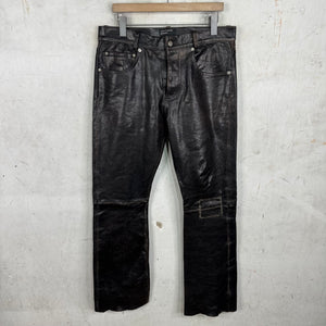 ERD Repaired Flared Leather Pants