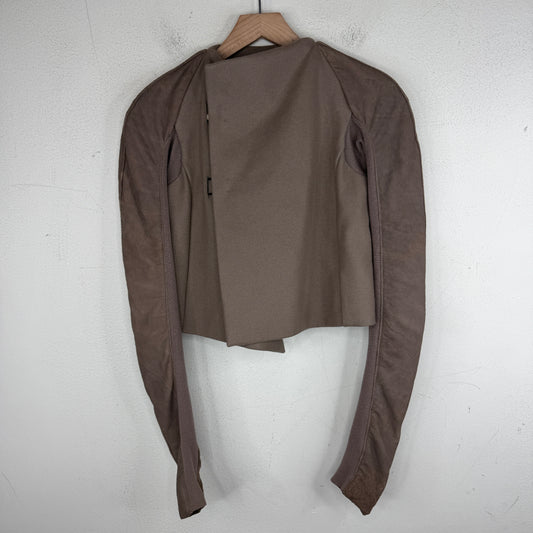 Rick Owens Cropped Hybrid Wool/Leather Jackets