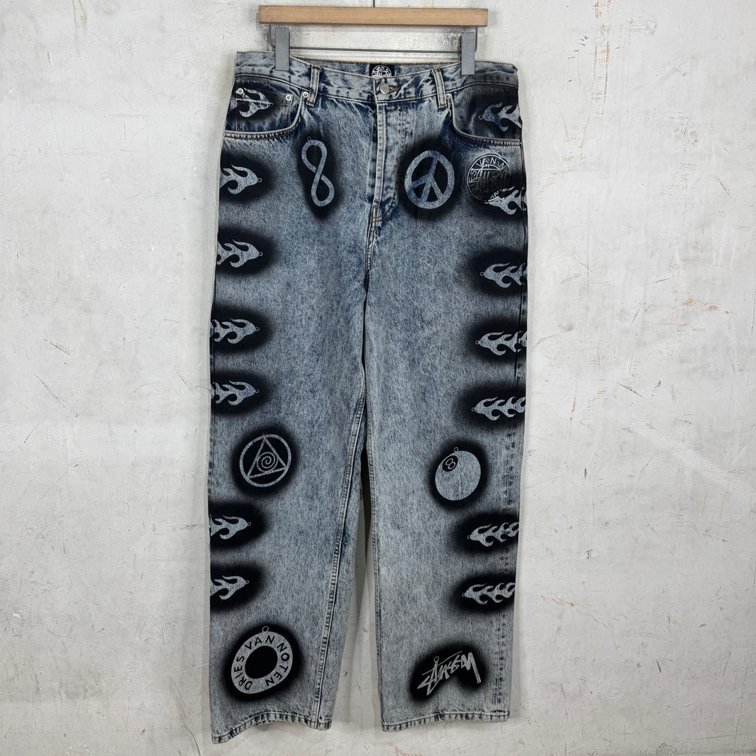 Stussy x Dries Van Noten Stencil Jeans