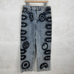 Stussy x Dries Van Noten Stencil Jeans