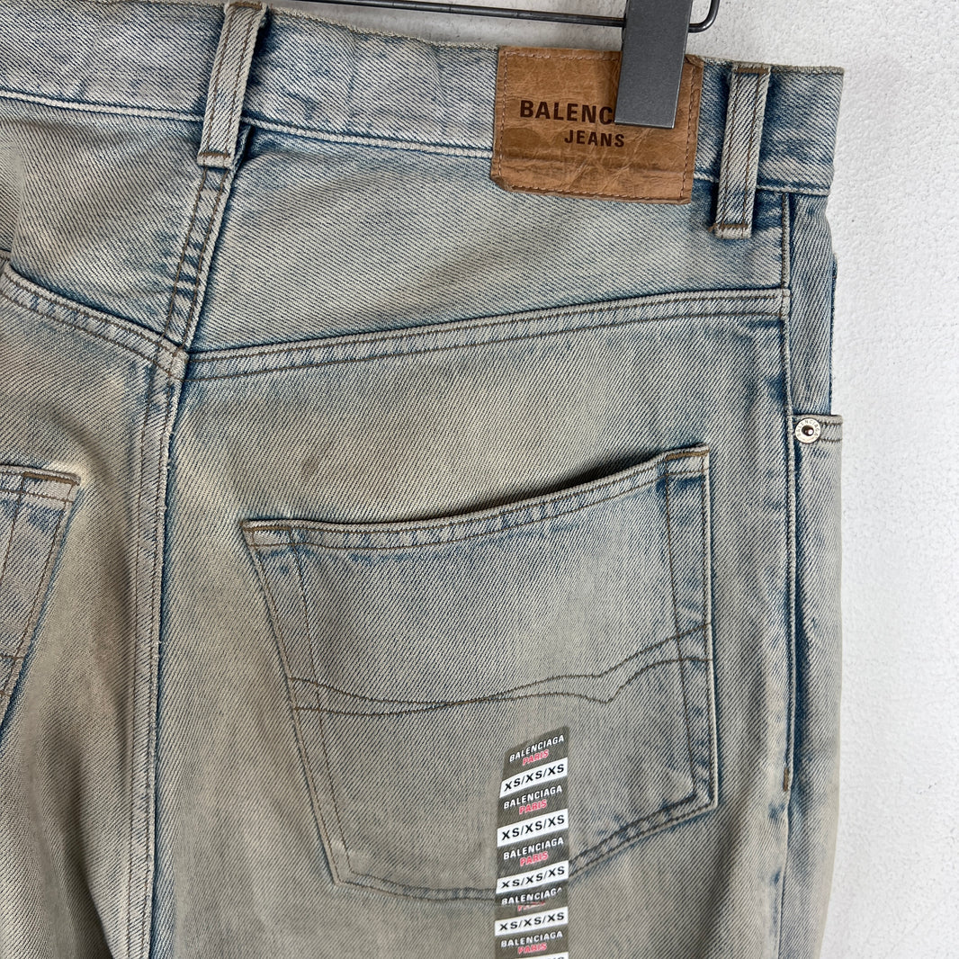 Balenciaga Size Sticker Baggy Denim Jeans