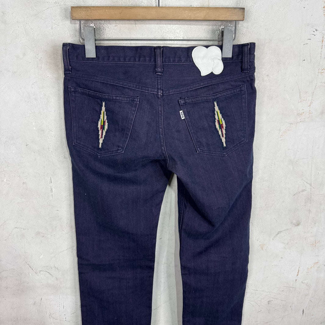 Number Nine Purple Aztec Jeans