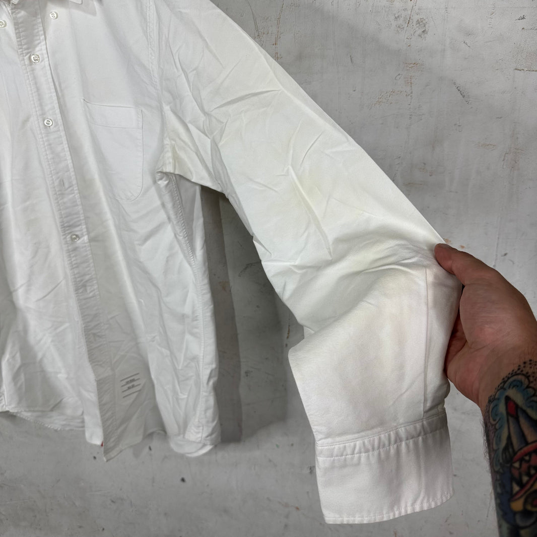 Thom Browne White Canvas Button Up