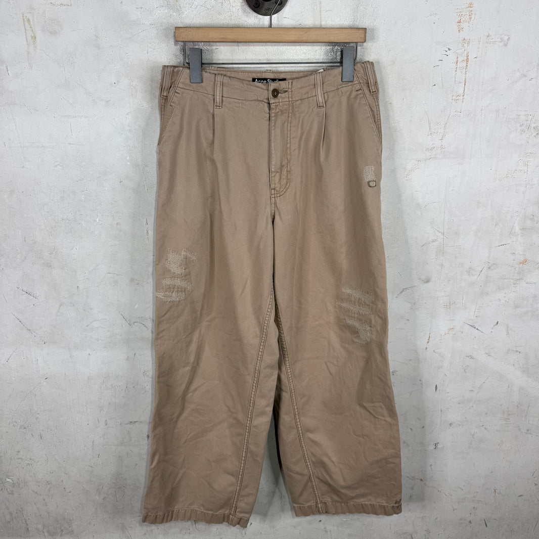Acne Studios Repair Stitched Khaki Pants