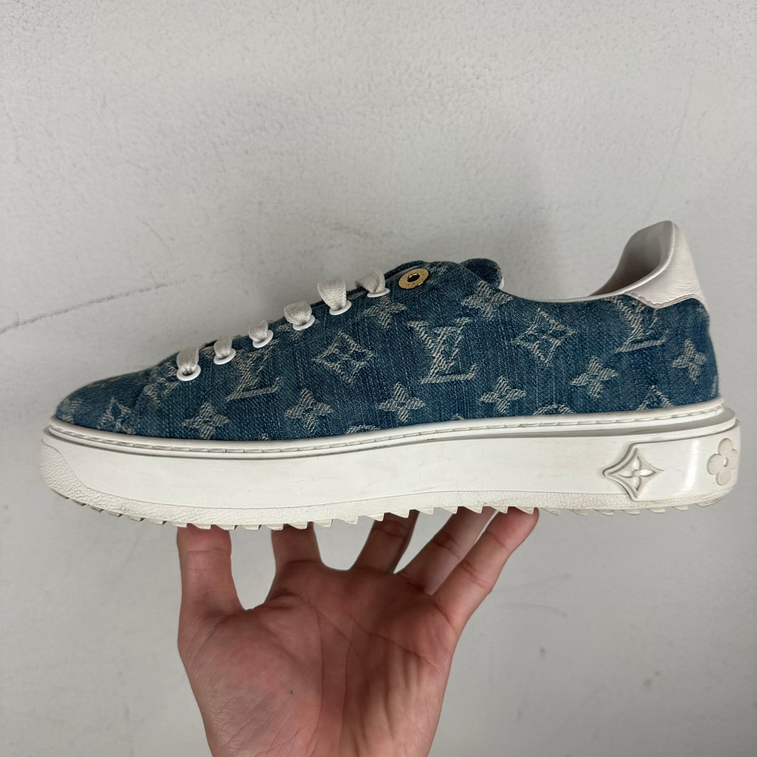 Louis Vuitton Blue Denim Monogram Sneakers