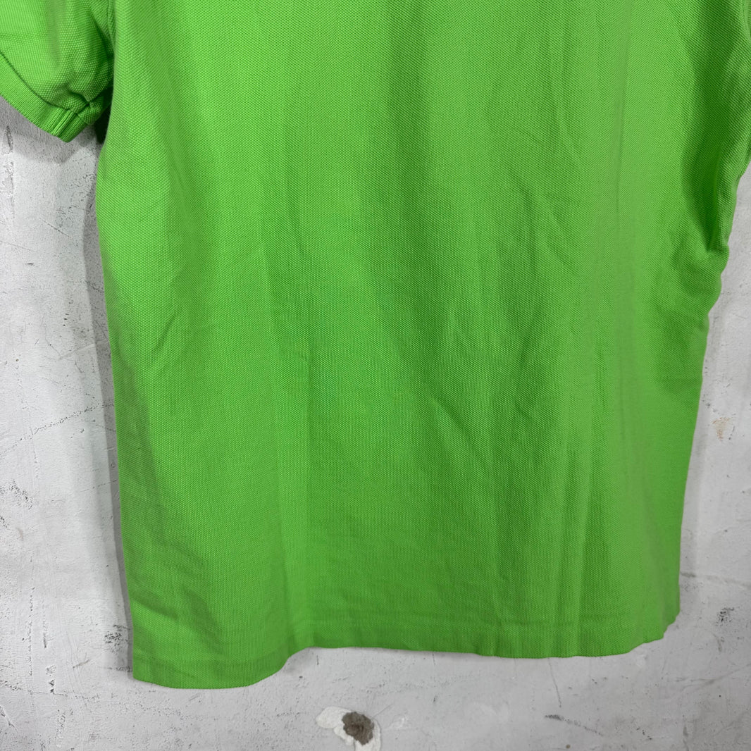 Ralph Lauren Green Pink Neon Big Pony Polo