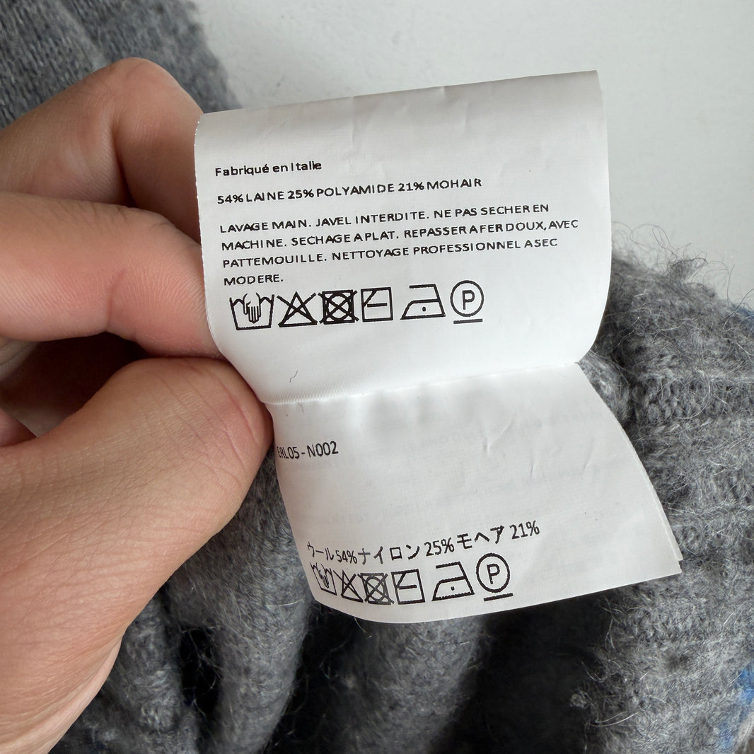 ERL Gray V-Neck Sweater