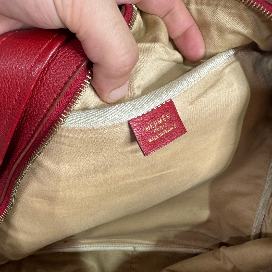 Hermes Victoria Toile Shoulder Bag