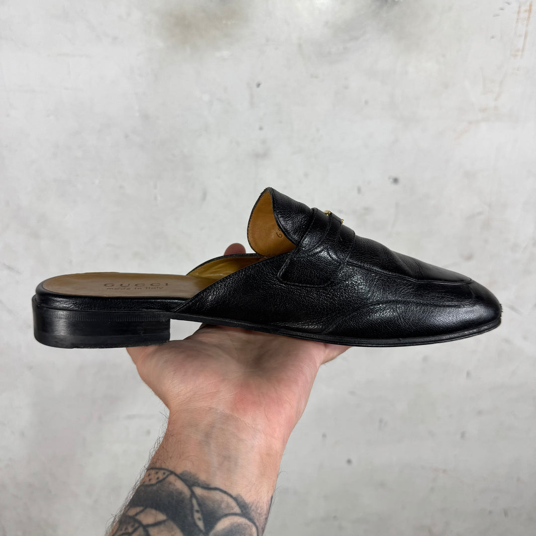 Gucci Interlock Leather Mules