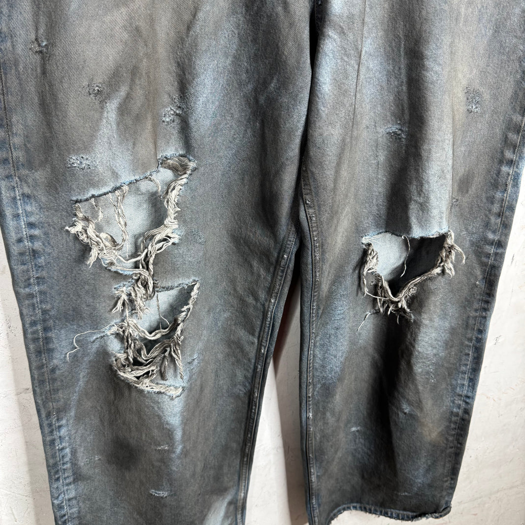 Balenciaga Distressed Mudwash Front Pocket Jeans