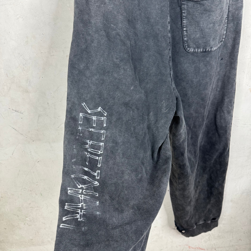 MMY Stencil Distressed Sweatpants