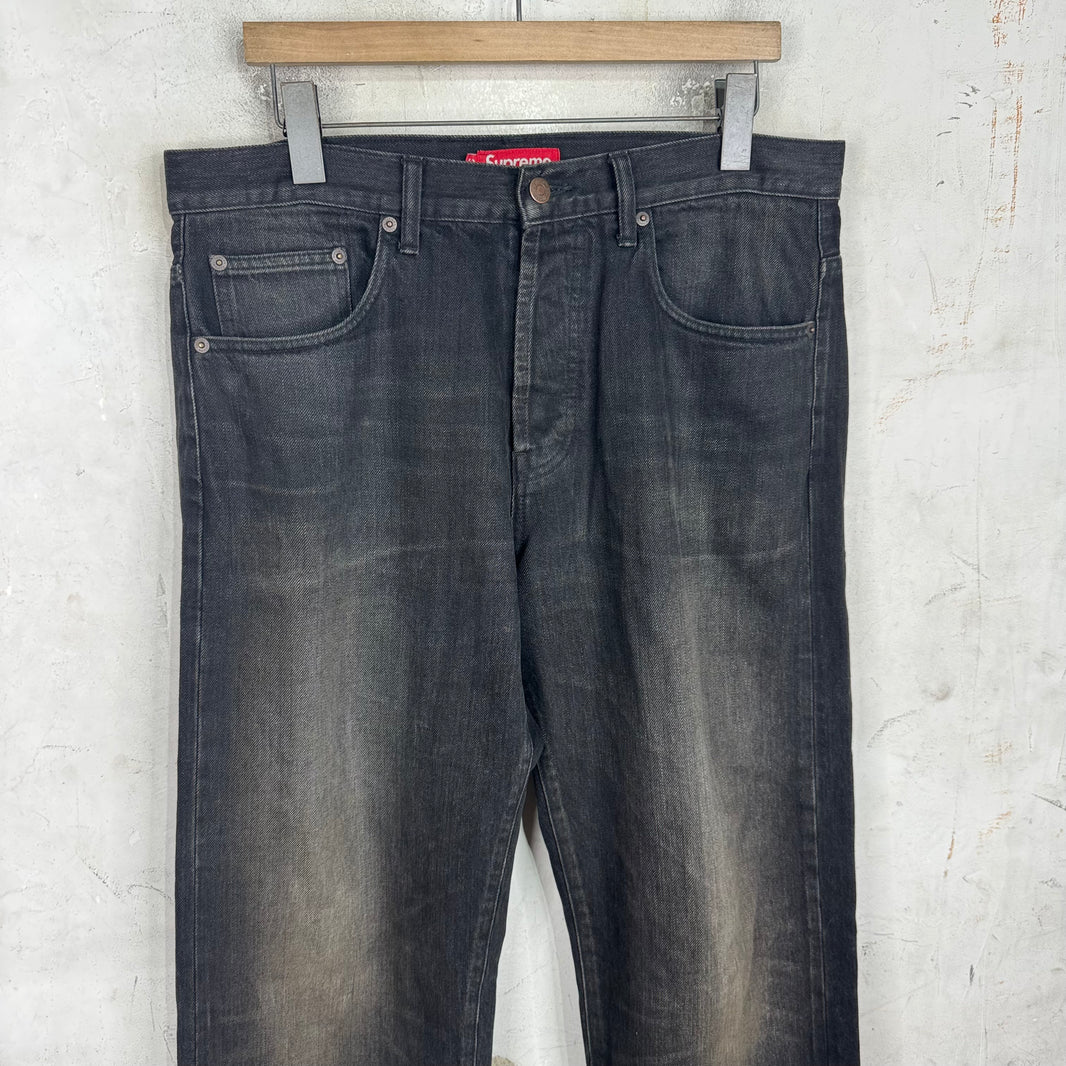 Supreme Black Selvedge Loose Fit Jeans