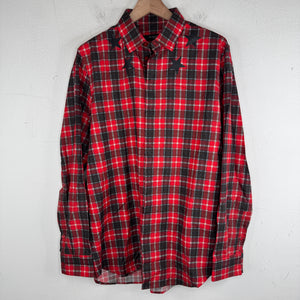 Givenchy Star Neck Logo Button Up Flannel