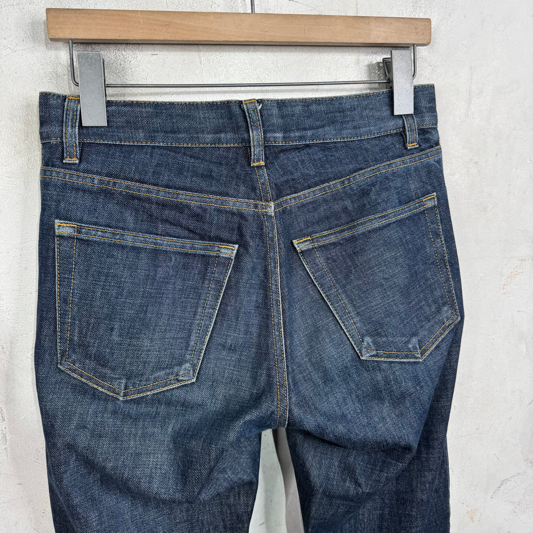 Helmut Lang Raw Hemmed Slim Straight Jeans